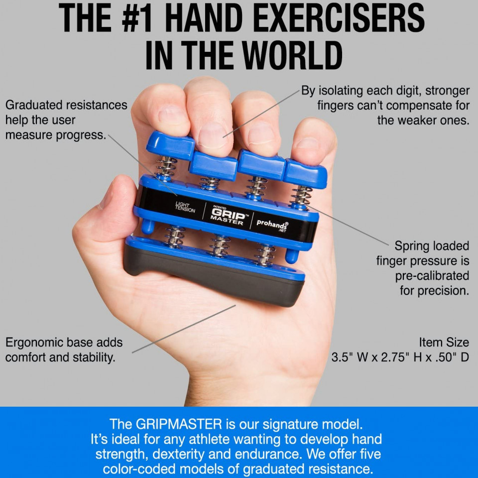 Prohands Gripmaster Blau Light Tension Features 