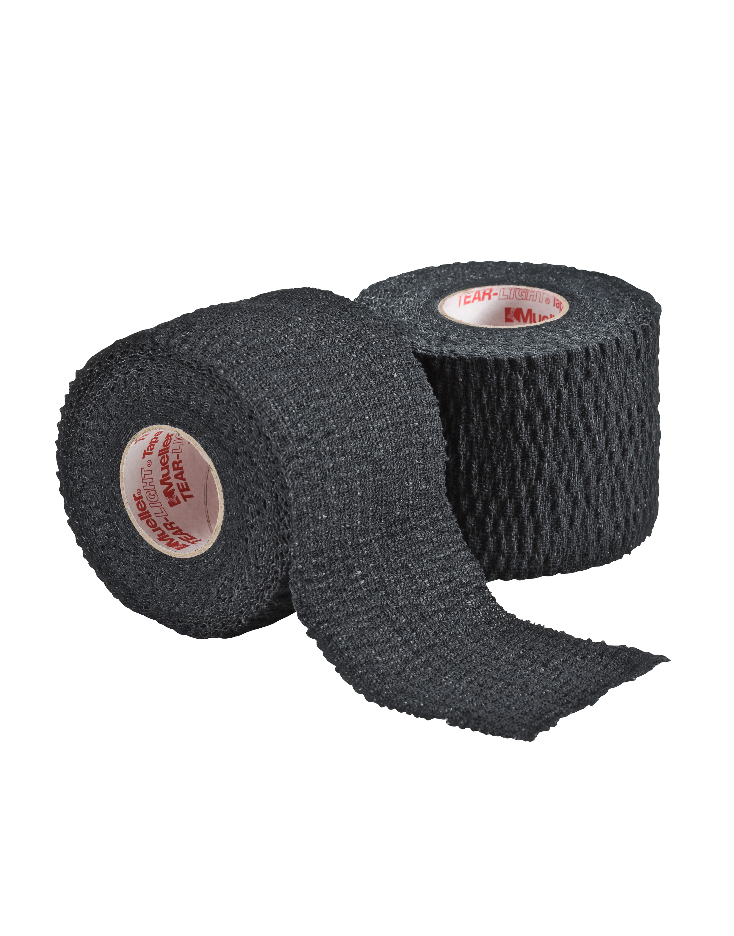 Mueller Tear-Light Tape schwarz 5,0cm*6,8m 130642 zwei Einzelrollen nebeneinander
