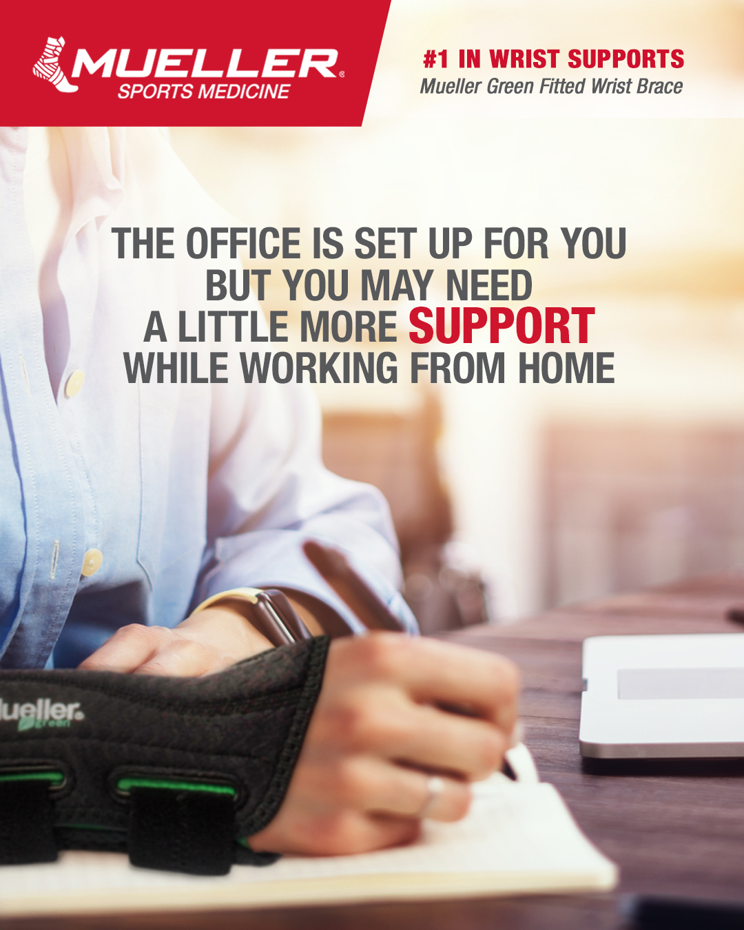 Mueller Greenline Fitted Wrist Brace 8627 Home office Mueller Greenline Fitted Wrist Brace 8627 Home Office Werbung