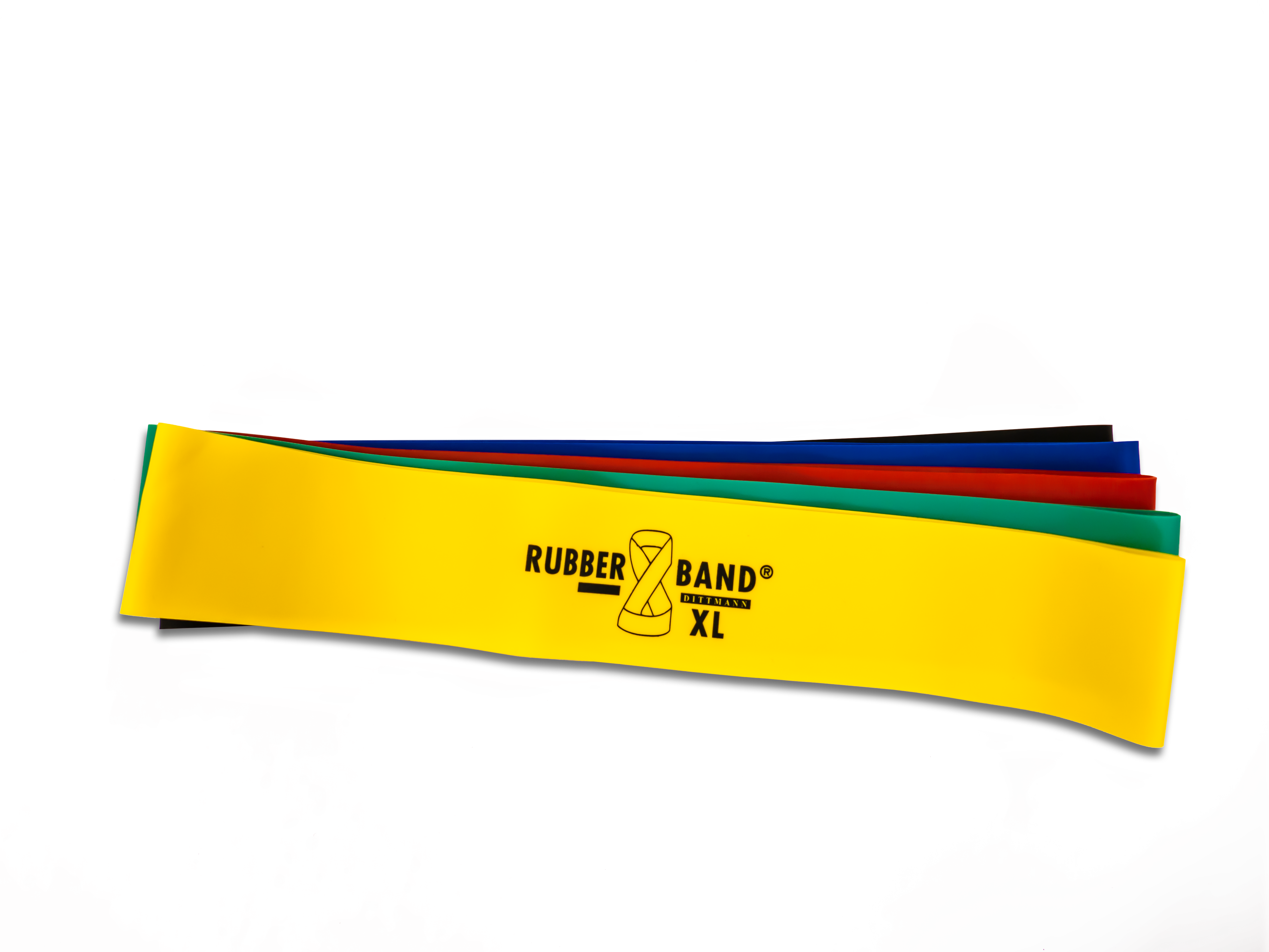 Dittmann XL Rubberband alle Farben übereinander gelegt
