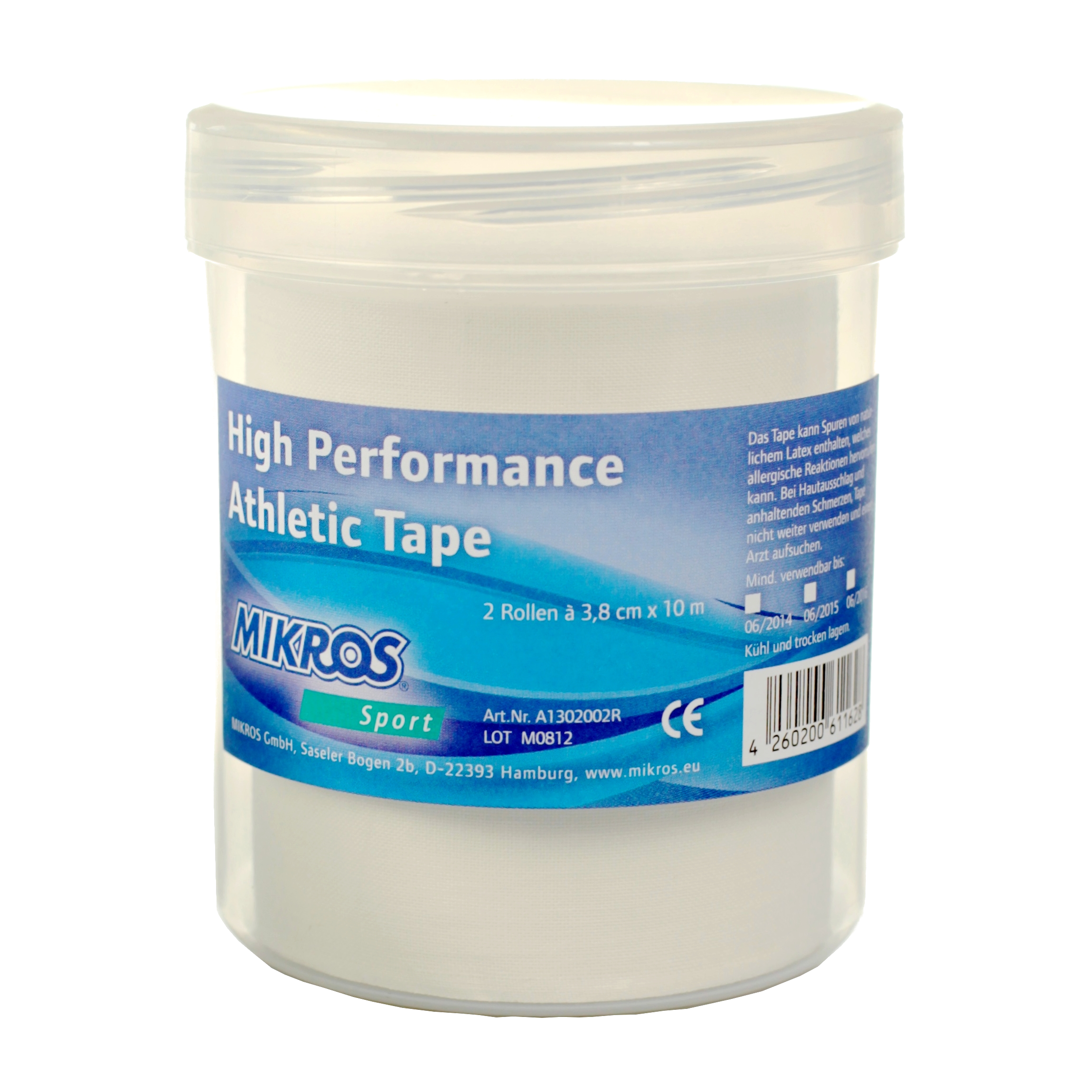 Mikros High Performance Athletic Tape Weiss 2 Rollen Physio-Dose Heroshot