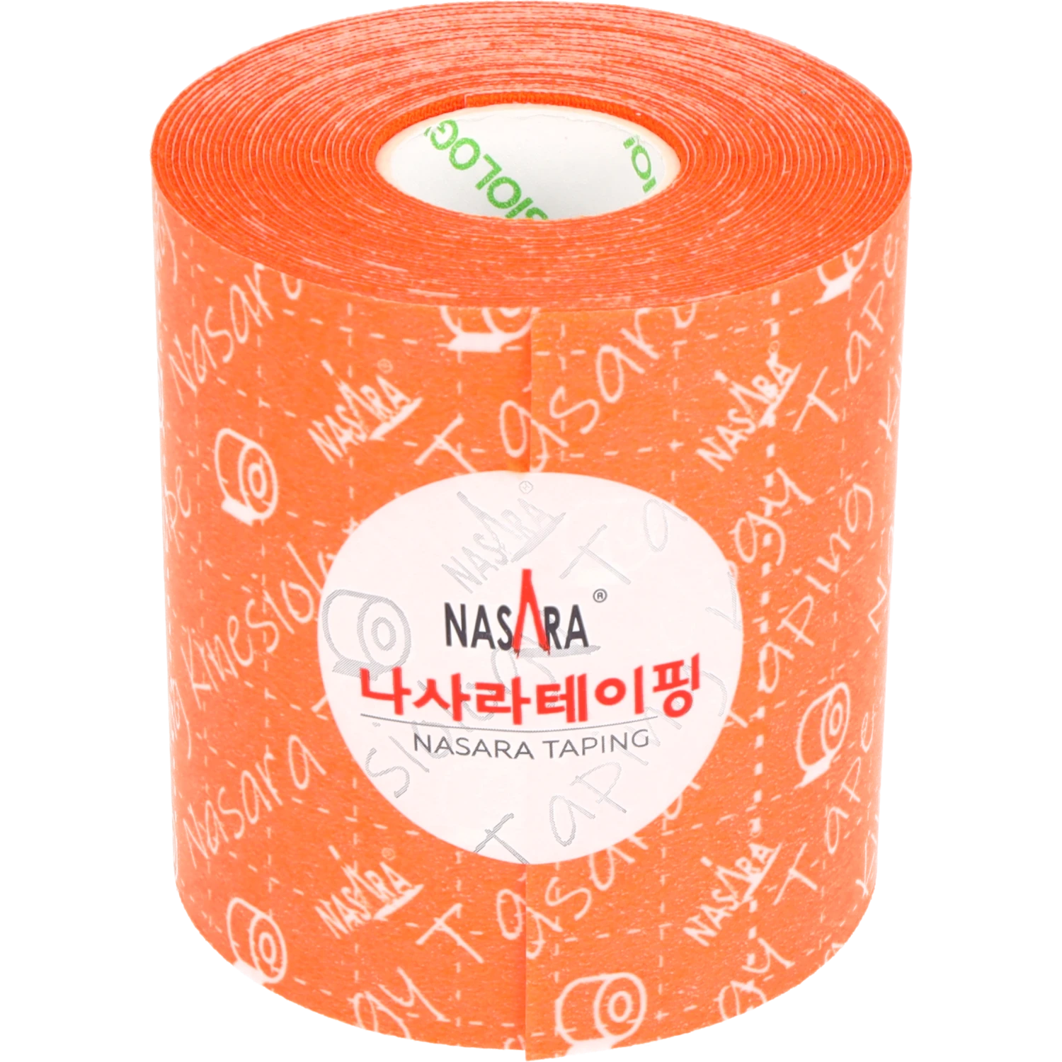 Nasara Kinesiologie Tape 7,5cm Orange Einzelrolle frontal