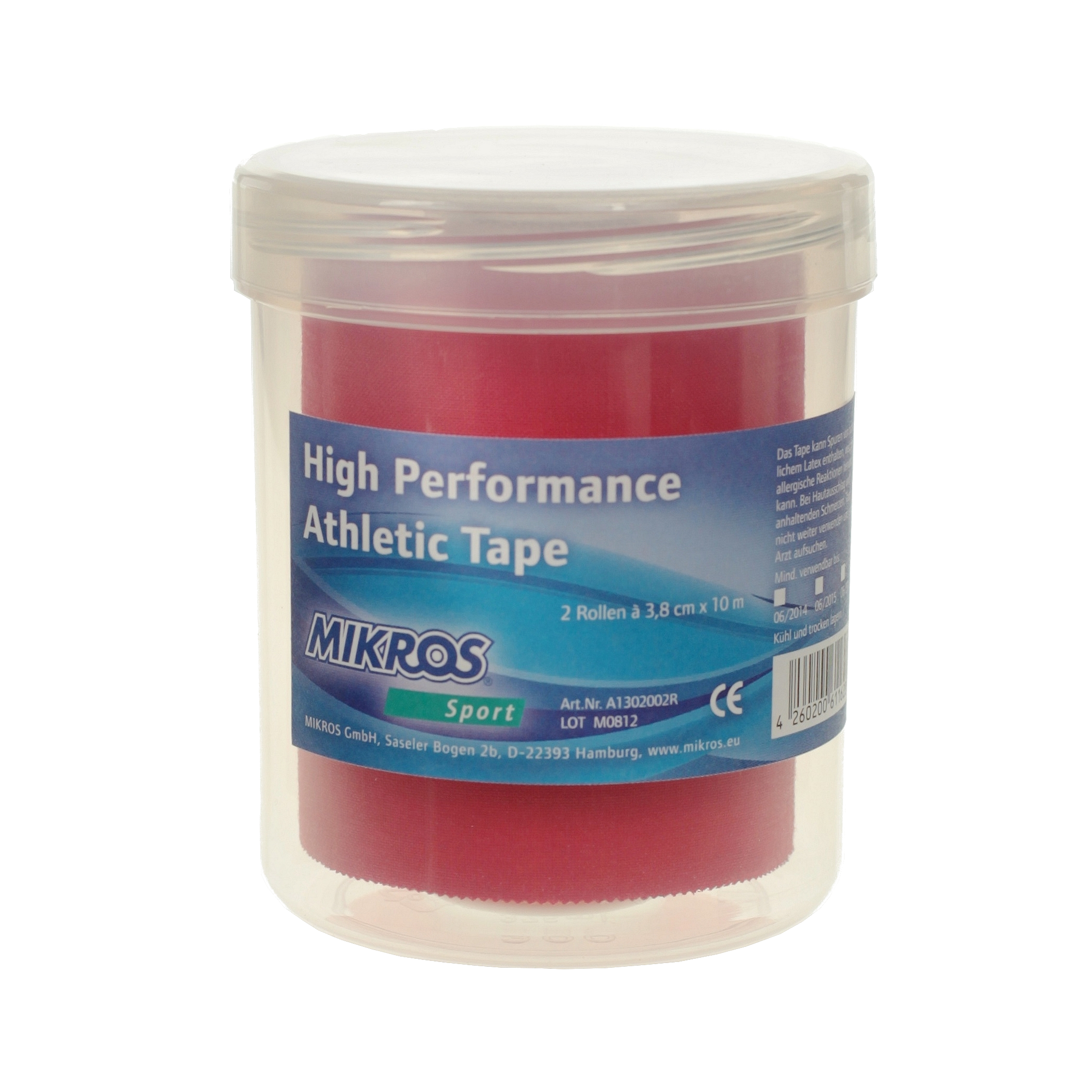 Mikros High Performance Athletic Tape Rot 2-Rollen Physio-Dose