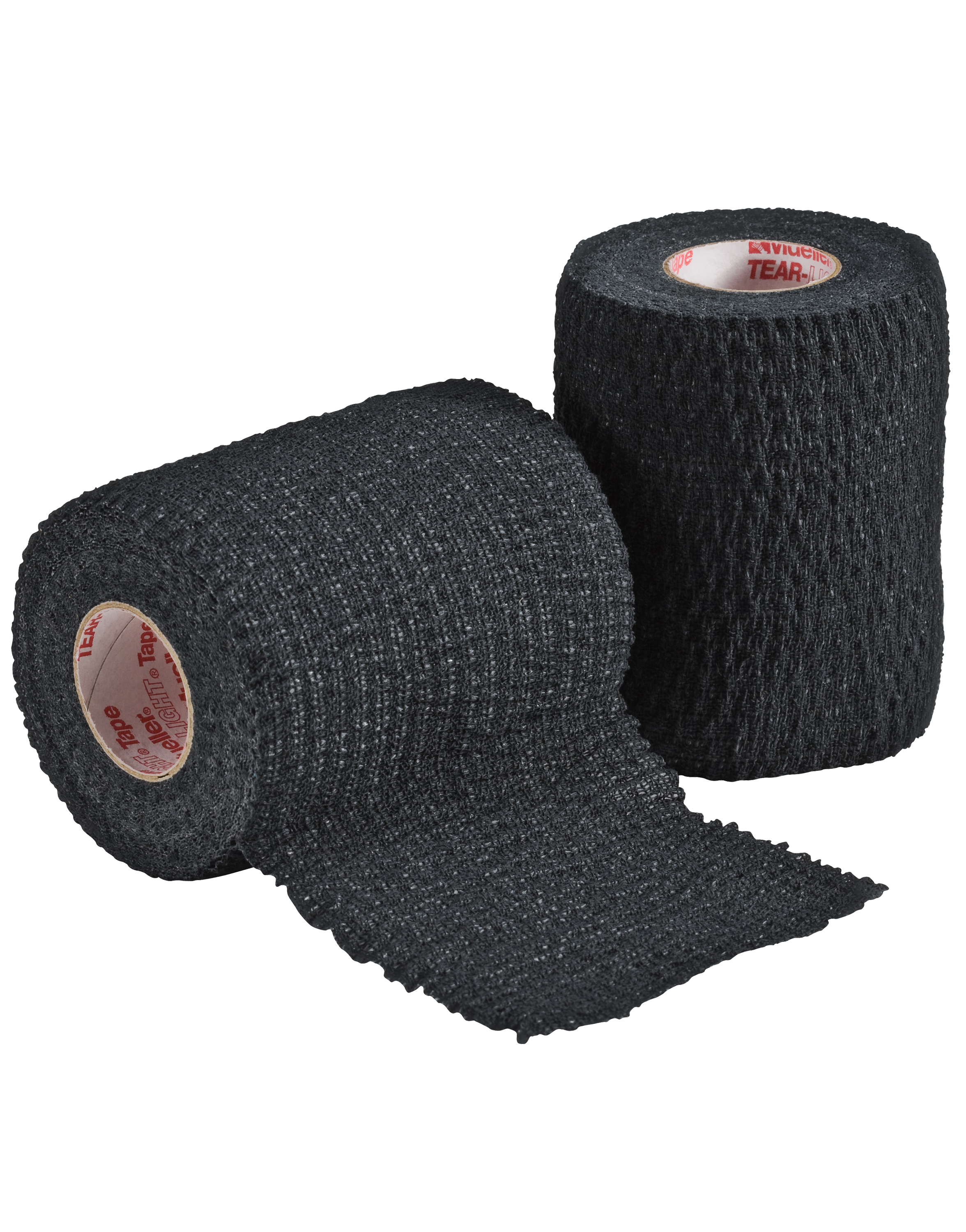 Mueller Tear-Light Tape schwarz 7,6cm*6,8m 130643 zwei Einzelrollen nebeneinander