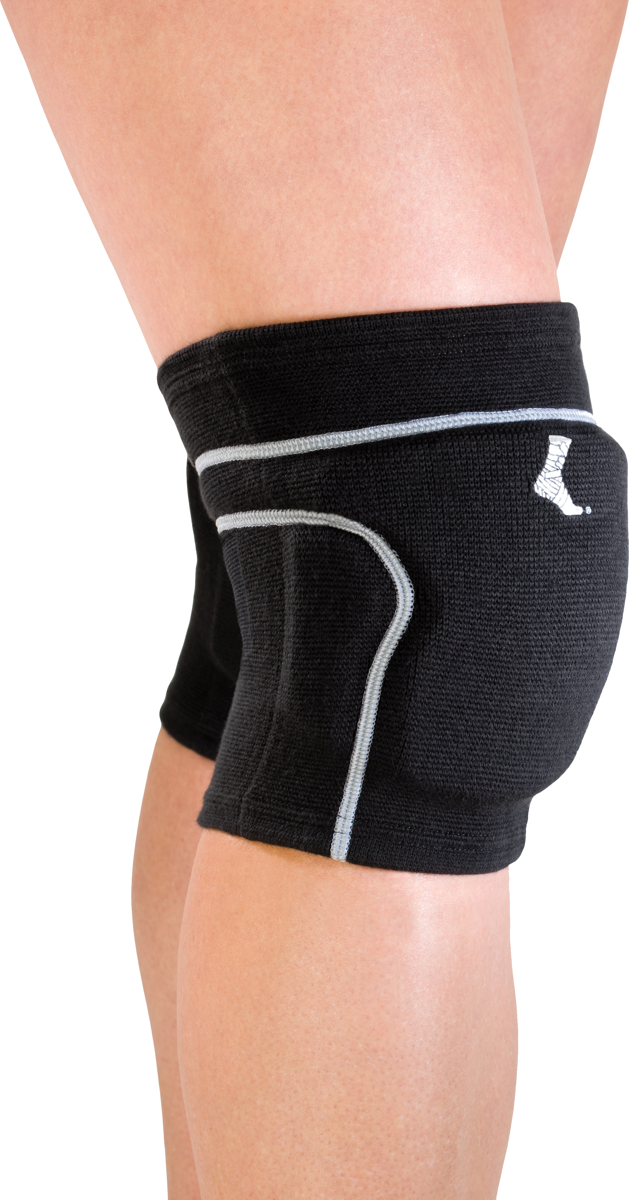 Mueller Universal Knee Pads 5311 schwarz Paar angezogen am Knie