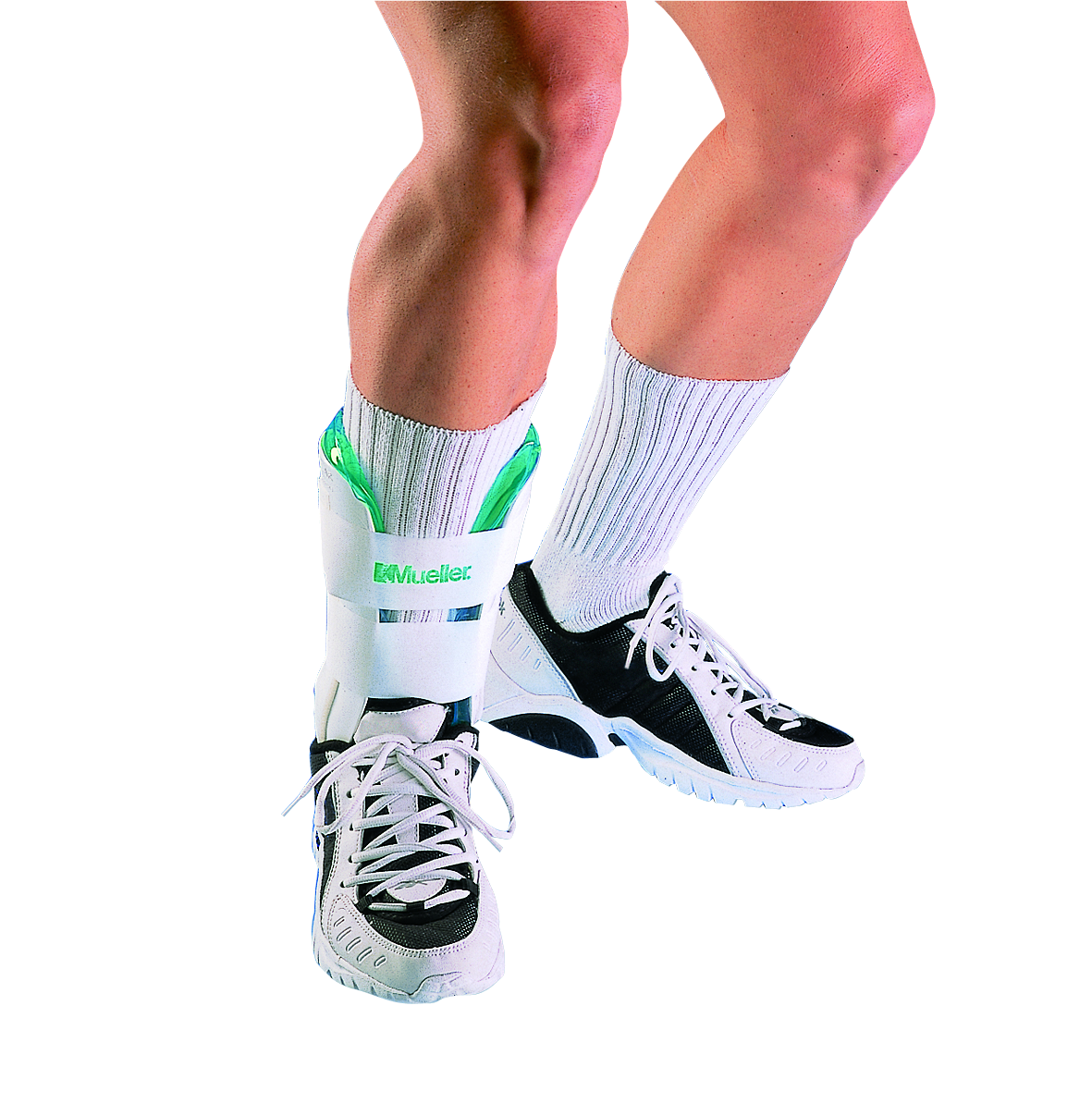 Mueller GEl Brace Cold Therapy 4556 Schuh Mueler Gel Brace Cold Therapy 4556 angezogen im Sportschuh