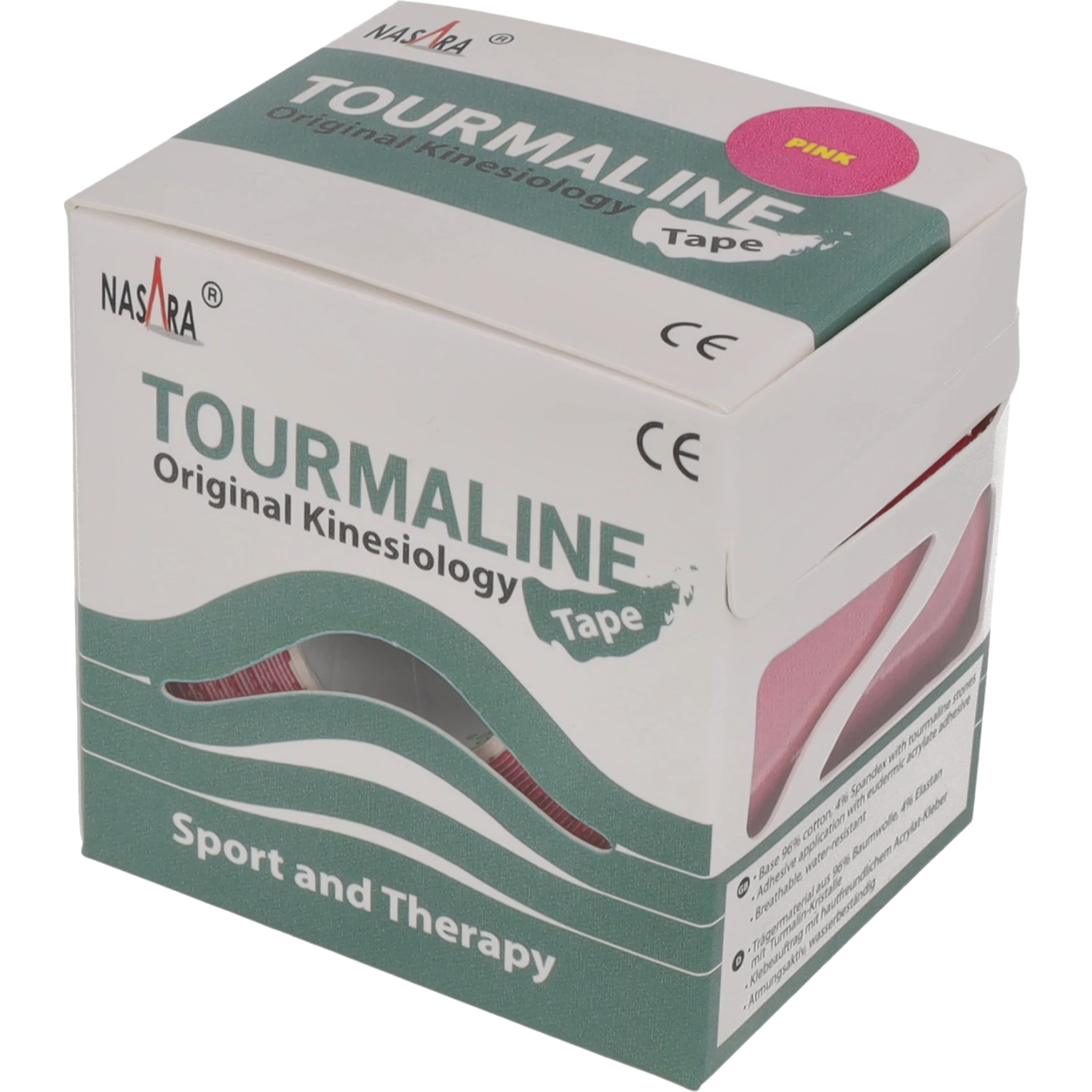 Nasara Tourmalin Kinesiologie Tape Pink Verpackung