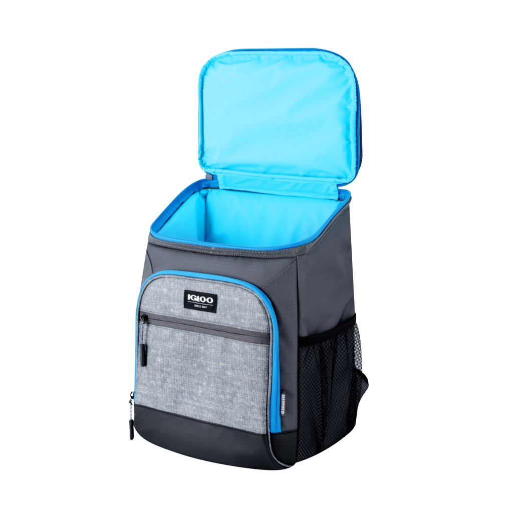 Igloo Maxcold 18 Backpack Kühlrucksack frontal mit offenem Hauptfach