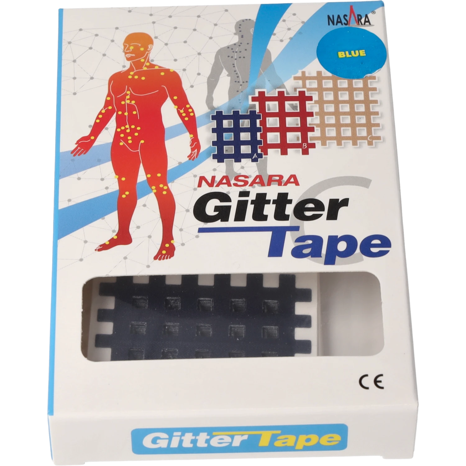 Nasara Gitter Tape Tyb C Dunkelblau Verpackung frontal