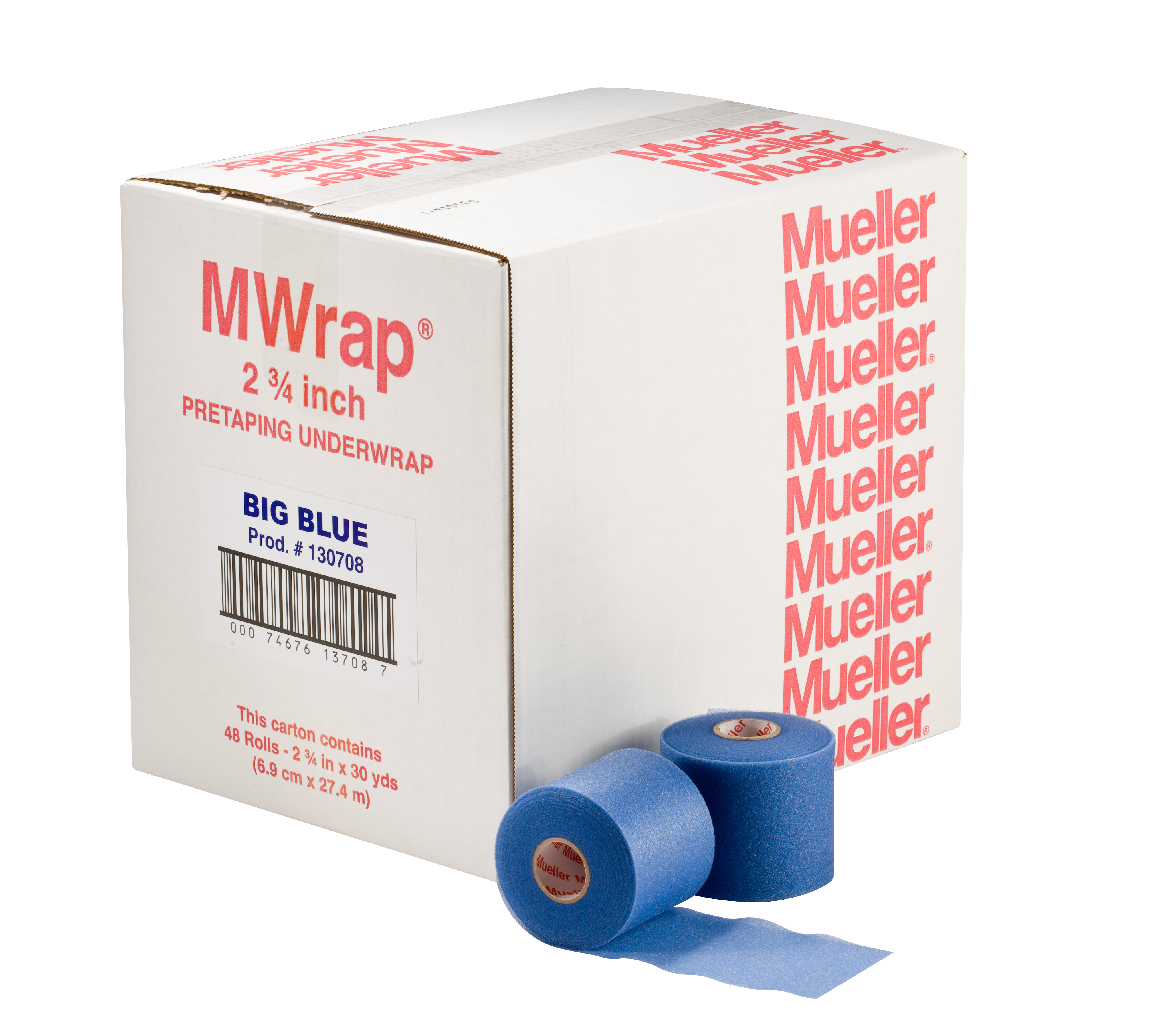 Mueller M-Wrap Blau 1307-08VE Verpackungseinheit mit zwei Einzelrollen