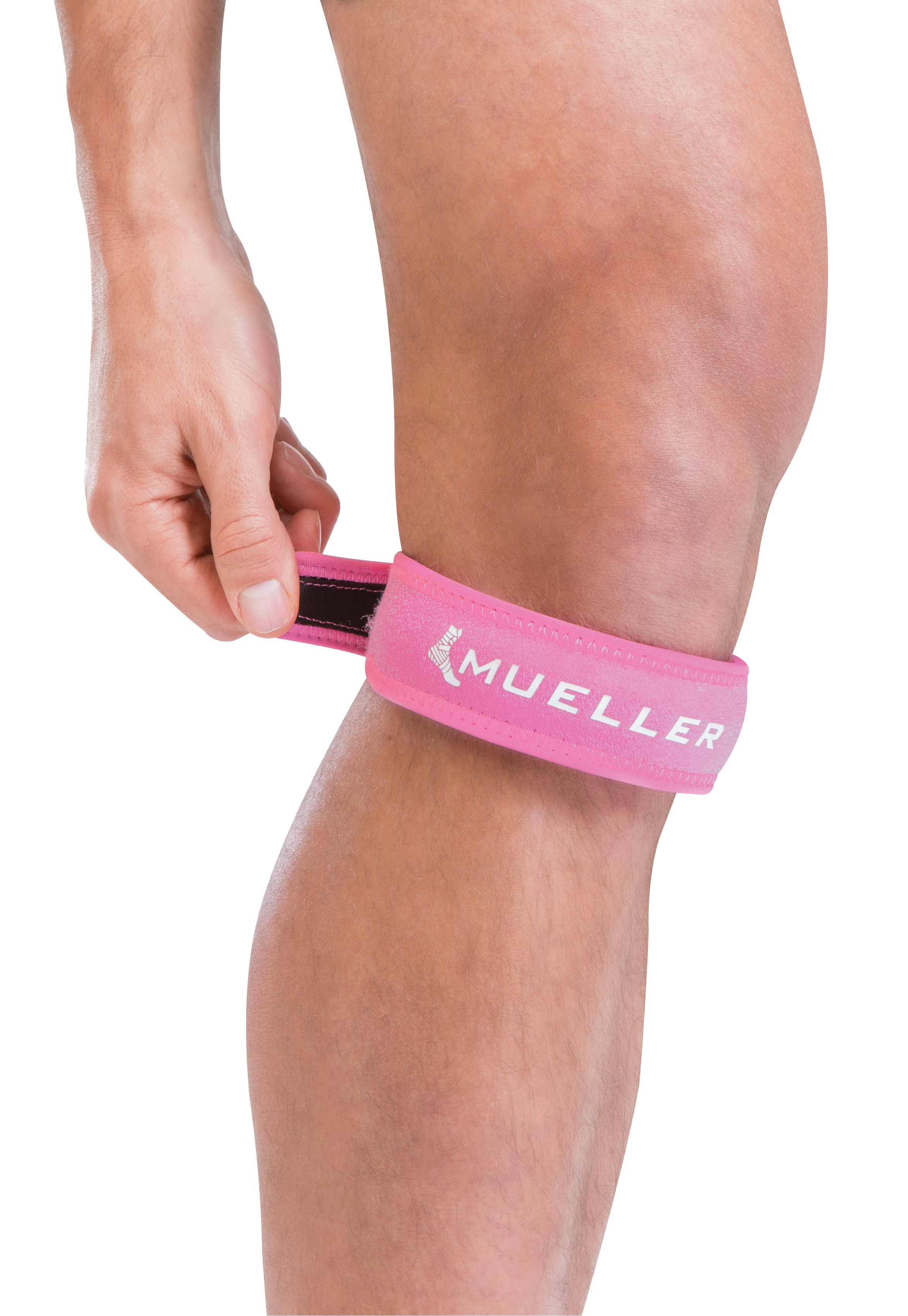 Mueller Jumper's Knee Strap 55997 Pink Demonstration am Knie