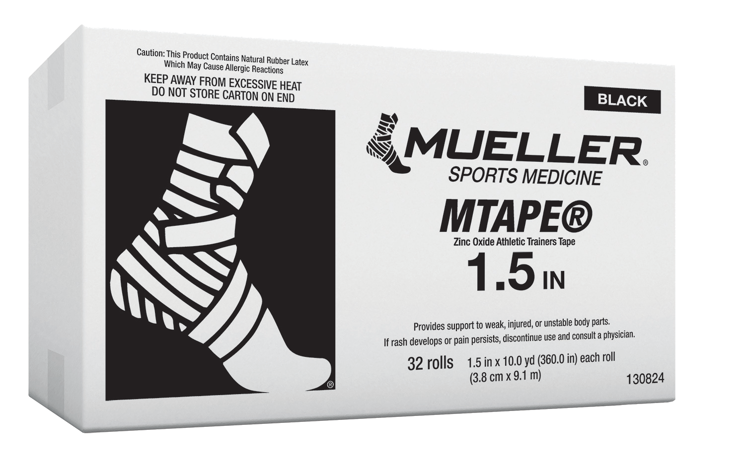 Mueller M-Tape Schwarz 130824 Verpackungseinheit im Umkarton