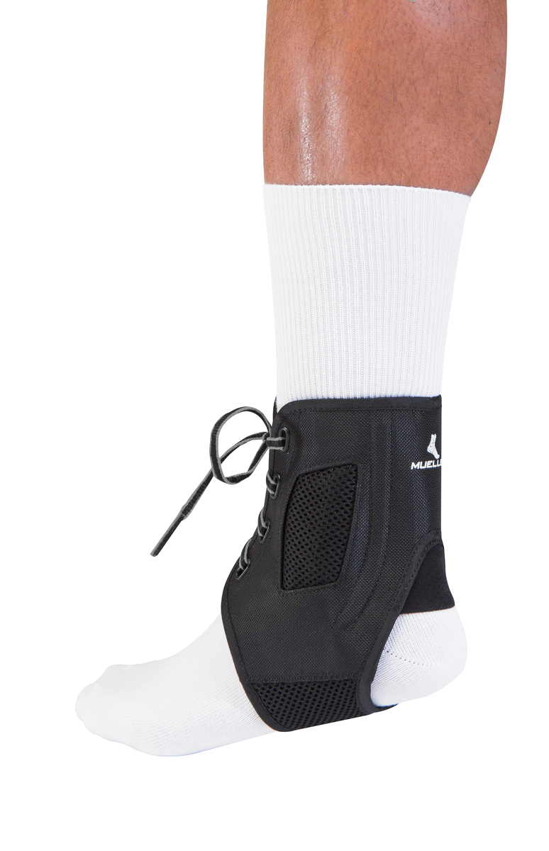 Mueller ATF3 Ankle Brace 4237 seitliche Ansicht Mueller ATF3 Ankle Brace 4237 seitliche Ansicht angezogen
