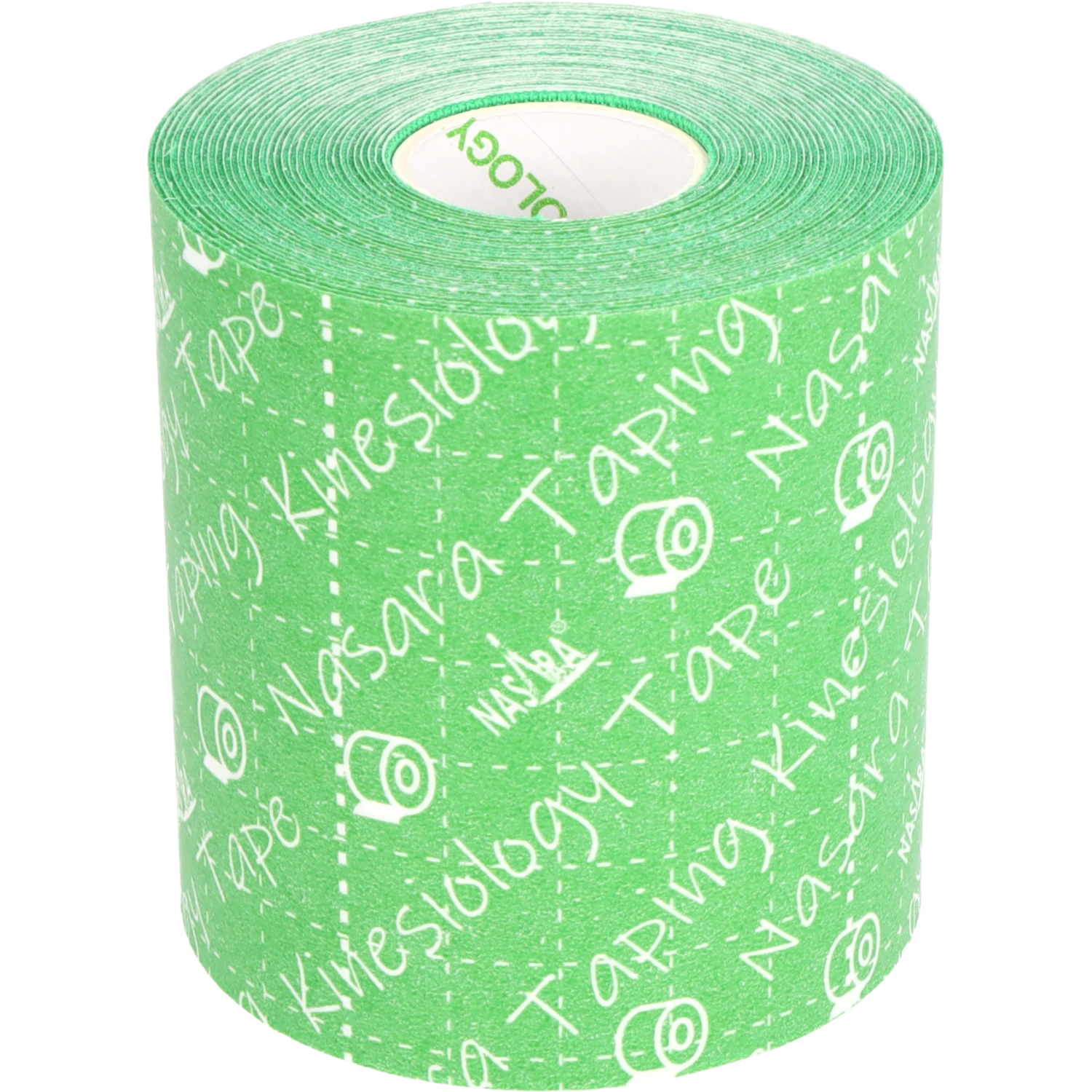 Nasara Kinesiologie Tape 7,5cm Grün Einzelrolle Rückansicht