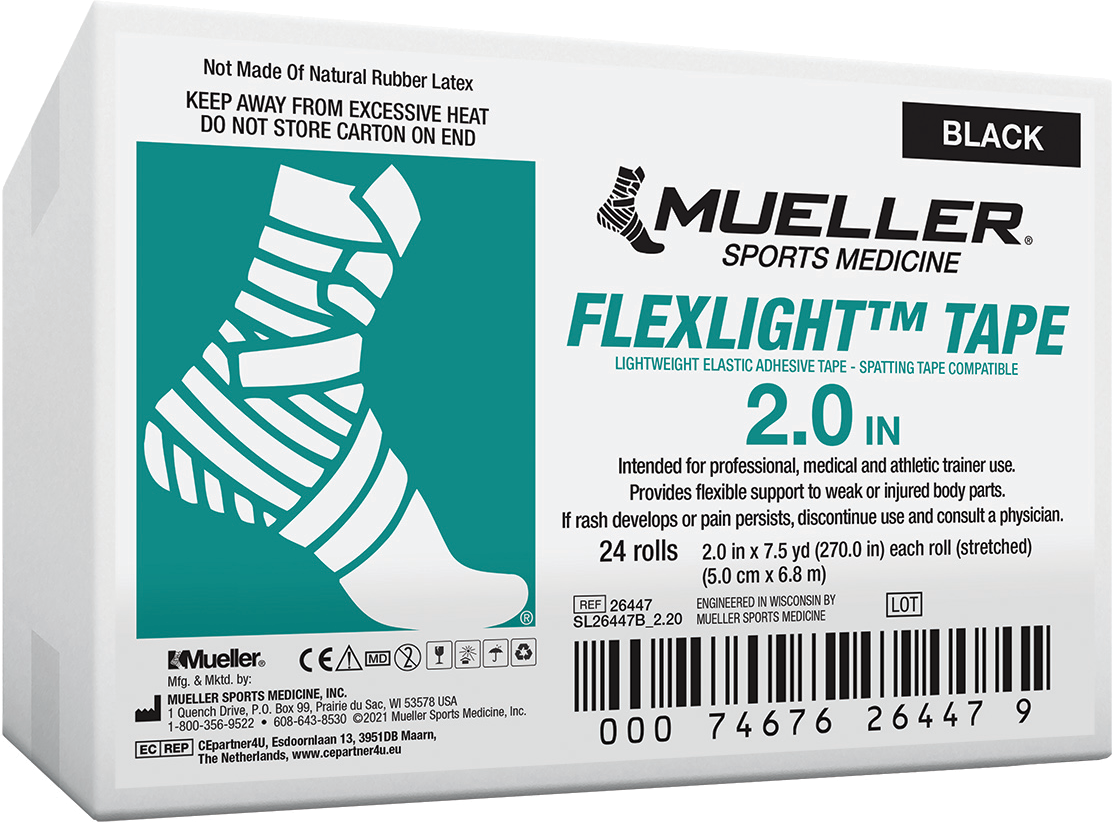 Mueller Flexlight Tape schwarz 26447 Verpackungseinheit Mueller Flexlight Tape schwarz 26447 Verpackungseinheit im Umkarton