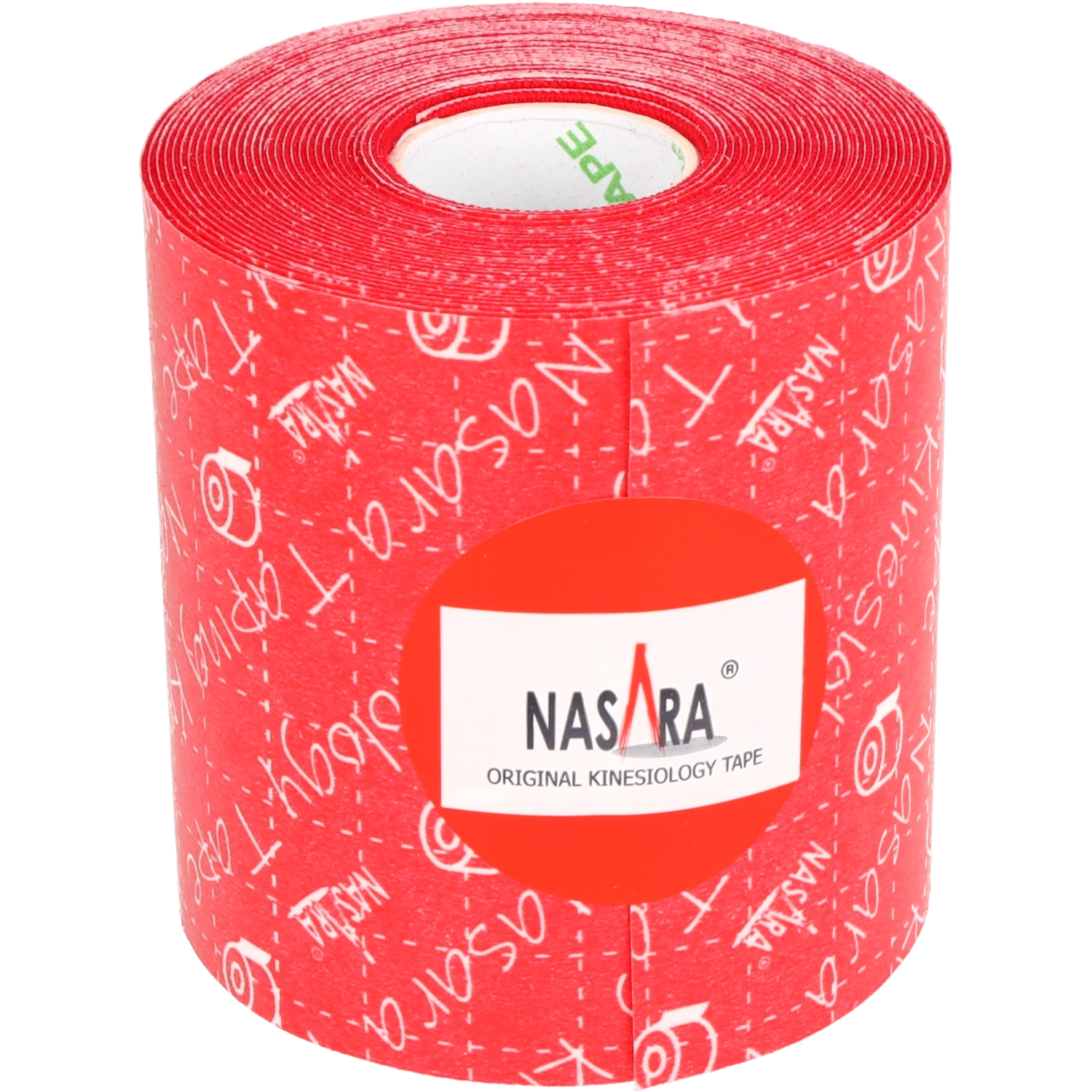 Nasara Kinesiologie Tape 7,5cm Rot Einzelrolle frontal
