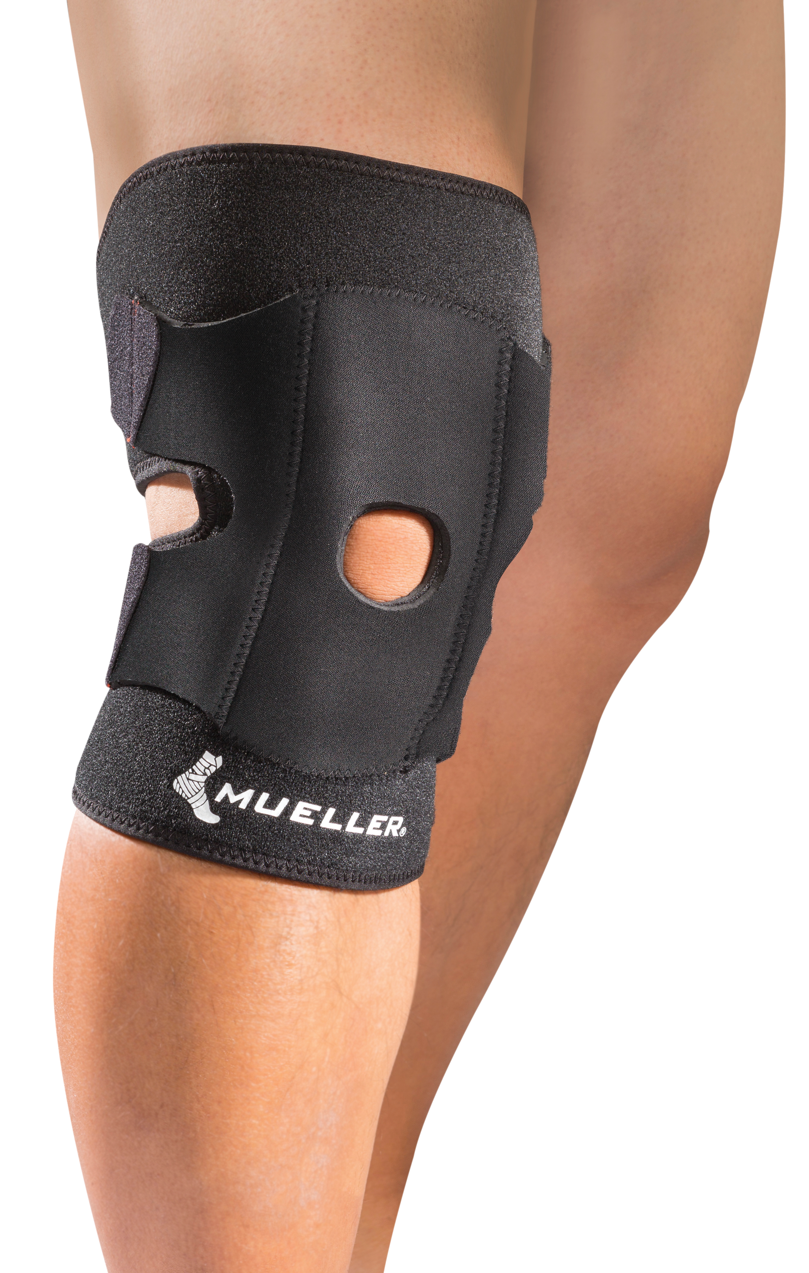 Mueller Adjustable Knee Support 57227 Demo Knie Mueller Adjustable Knee Support 57227 Demonstration am Knie Produkt