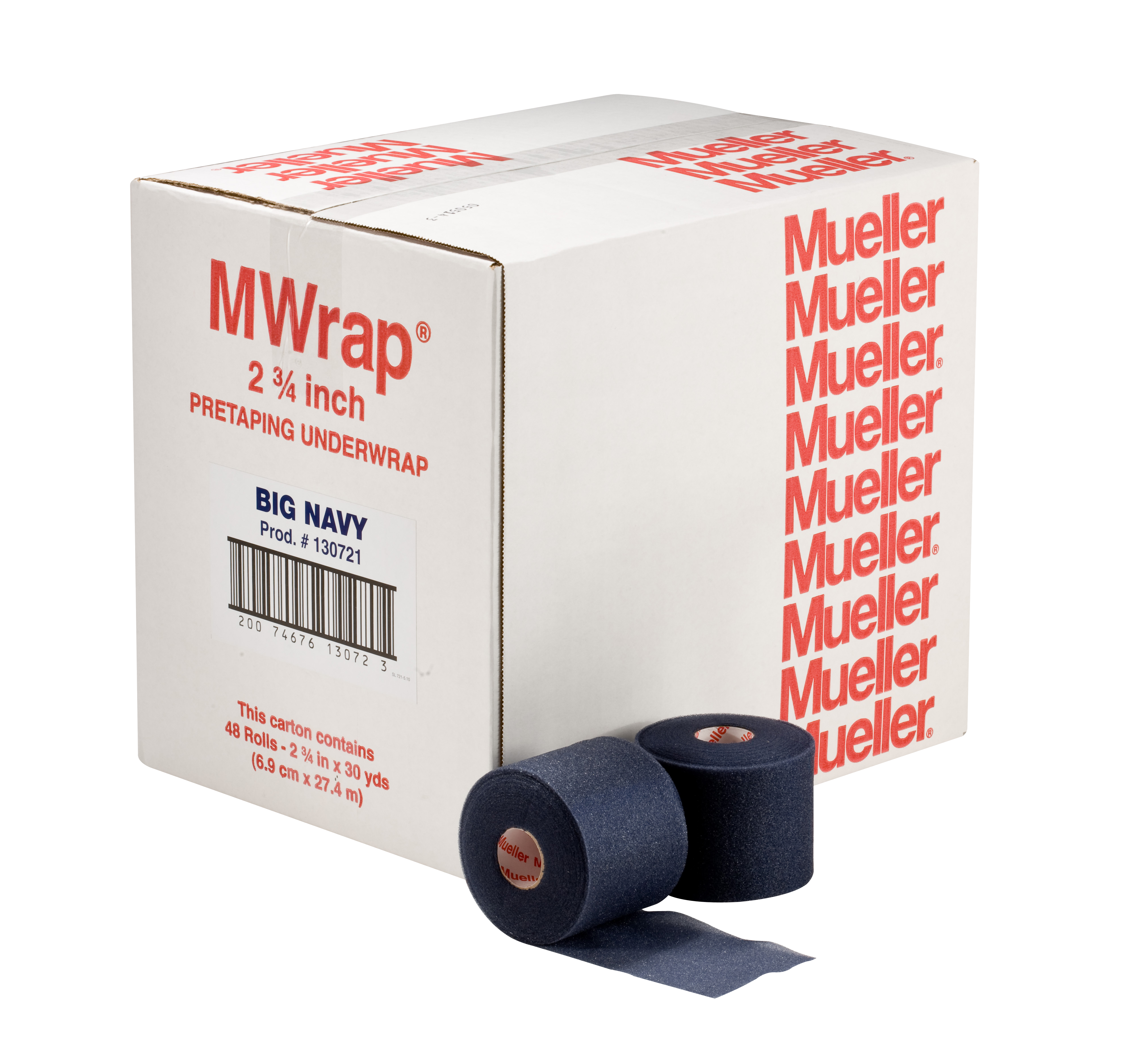 Mueller M-Wrap Marineblau 1307-21VE Verpackungseinheit im Umkarton mit zwei einzelnen Rollen