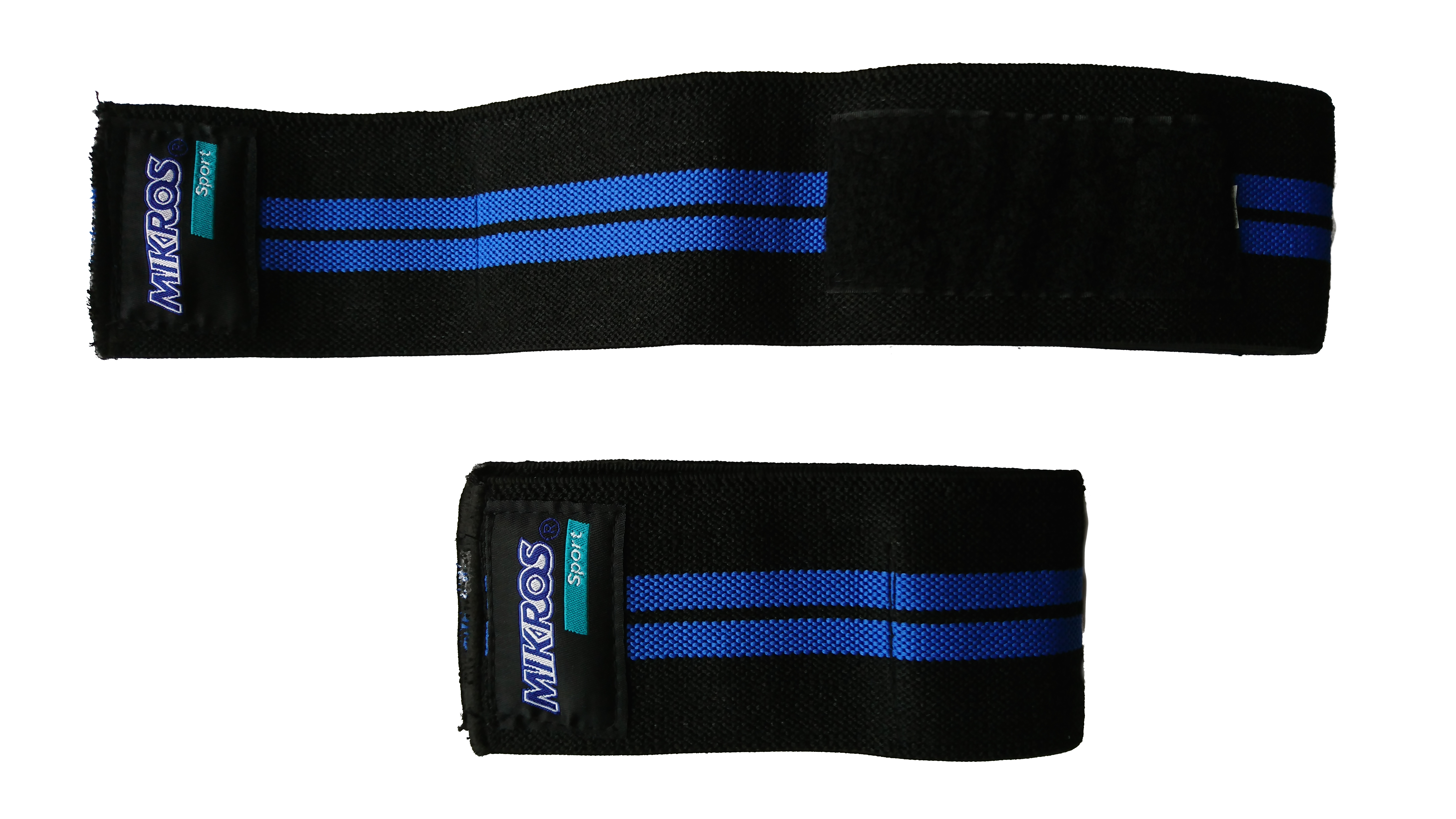 Mikros Sport Knee Wraps 200cm zwei proudkte ausgerollt und zusammen Main Photo