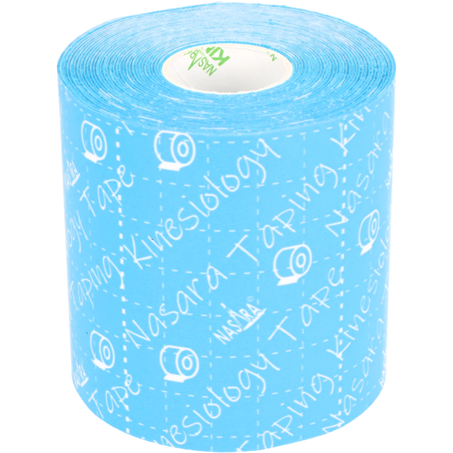 Nasara Kinesiologie Tape 7,5cm Türkis Einzelrolle Rückansicht