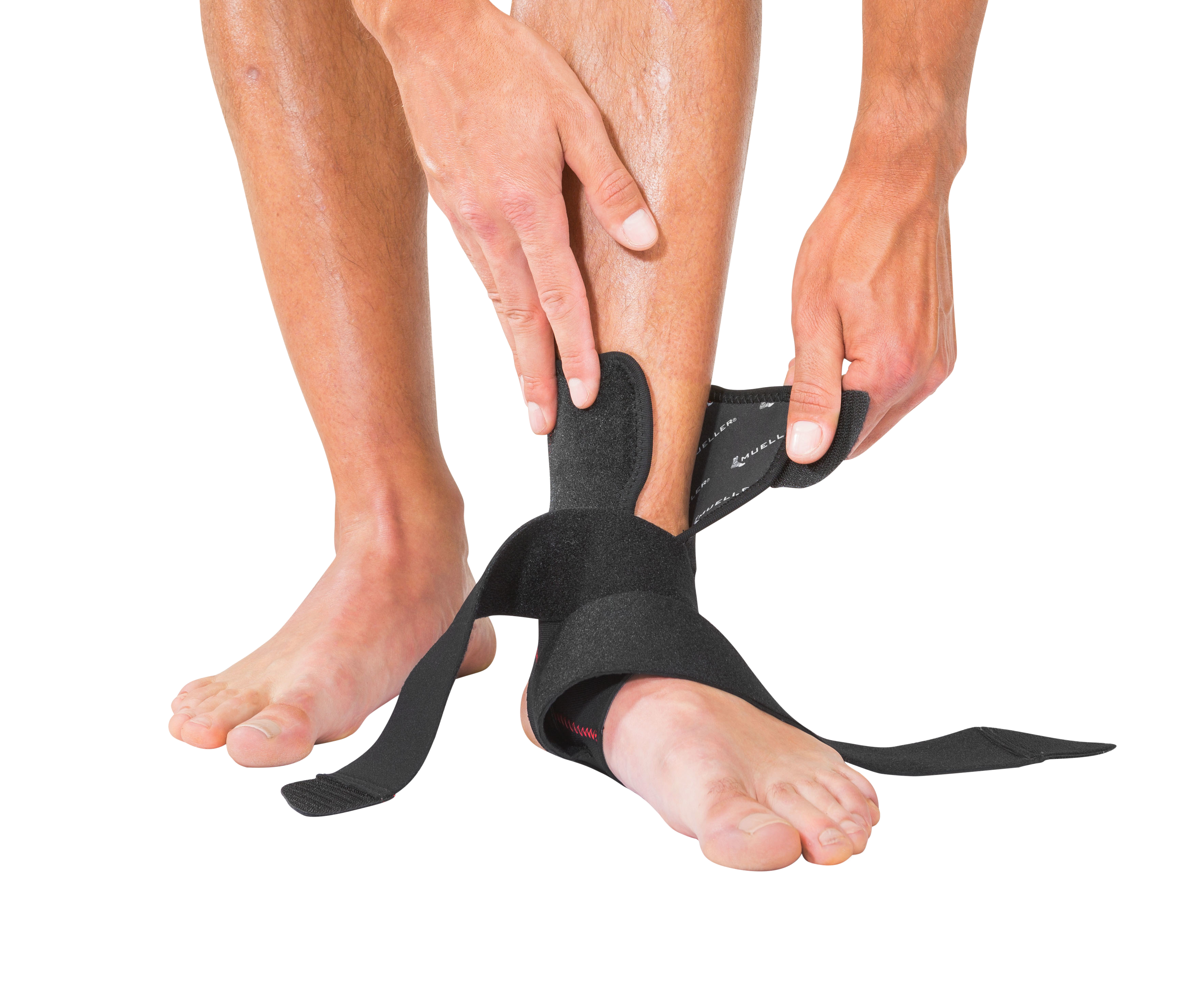 Mueller Einstellbarer Fussgelenkschutz 42037 Demonstration Anlage Mueller Einstellbarer Fussgelenkschutz 42037 Demonstration Anlage am Fuss