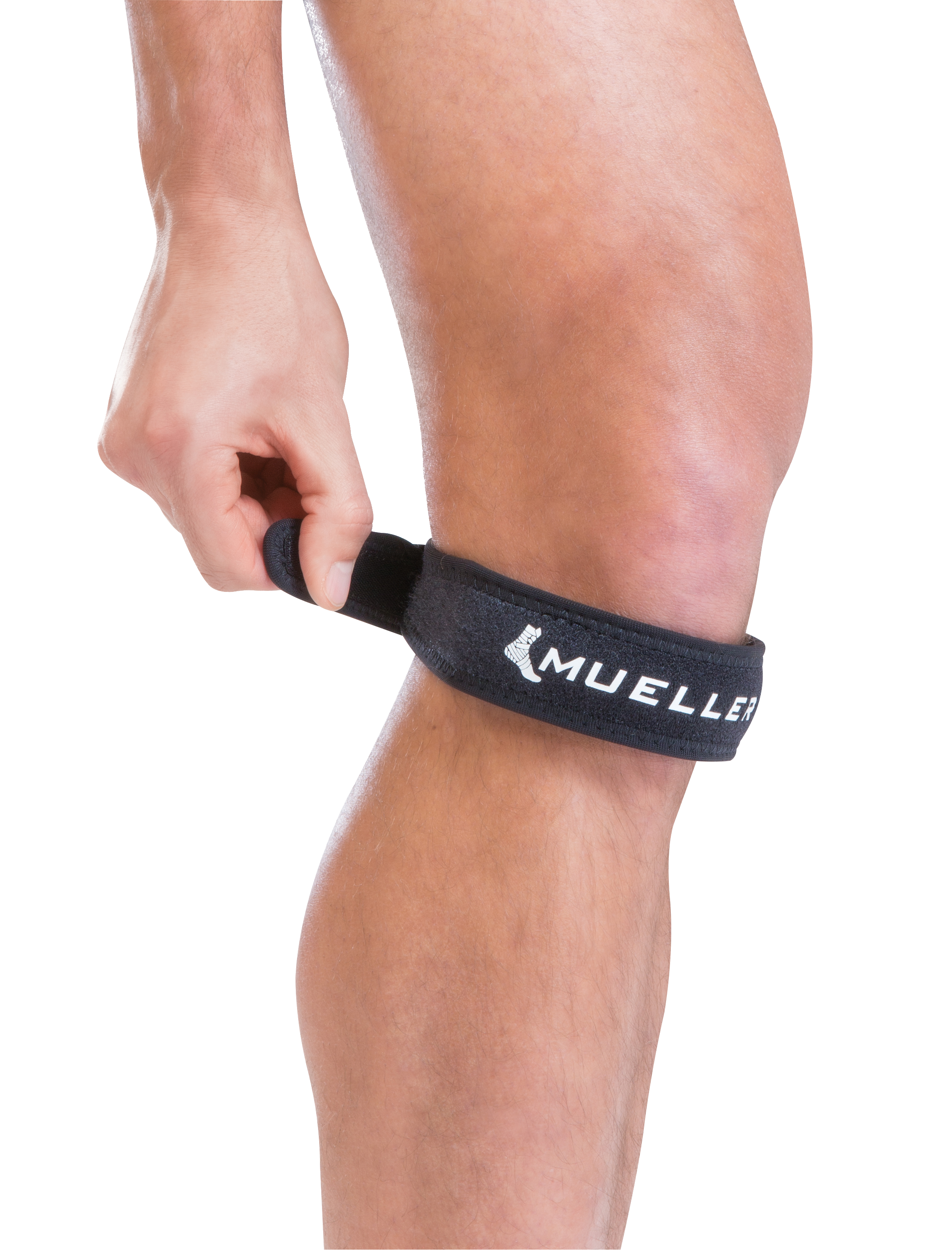 Mueller Jumper's Knee Strap 52997 Schwarz Demonstration am Knie