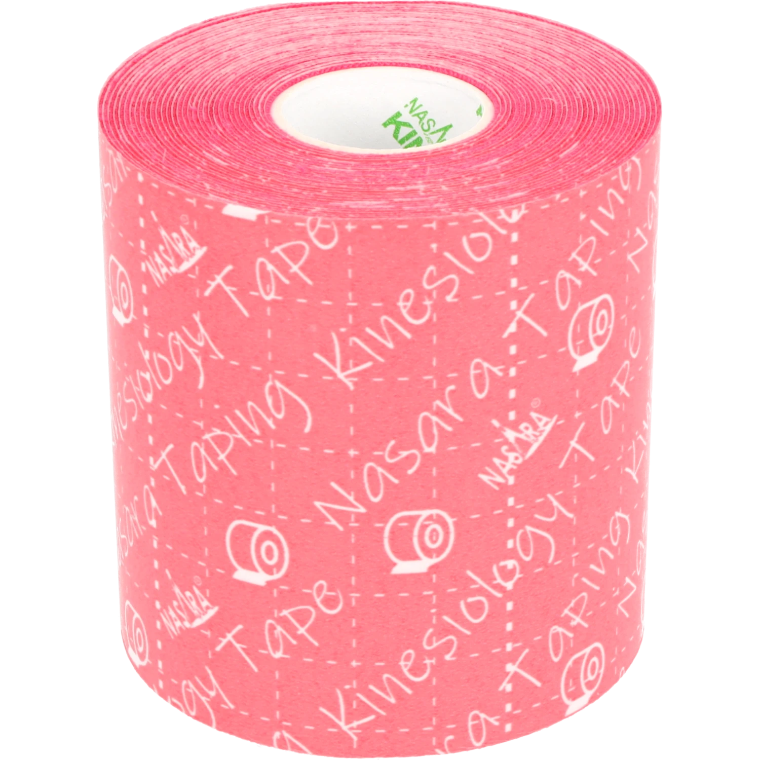Nasara Kinesiologie Tape 7,5cm Pink Einzelrolle Rückansicht