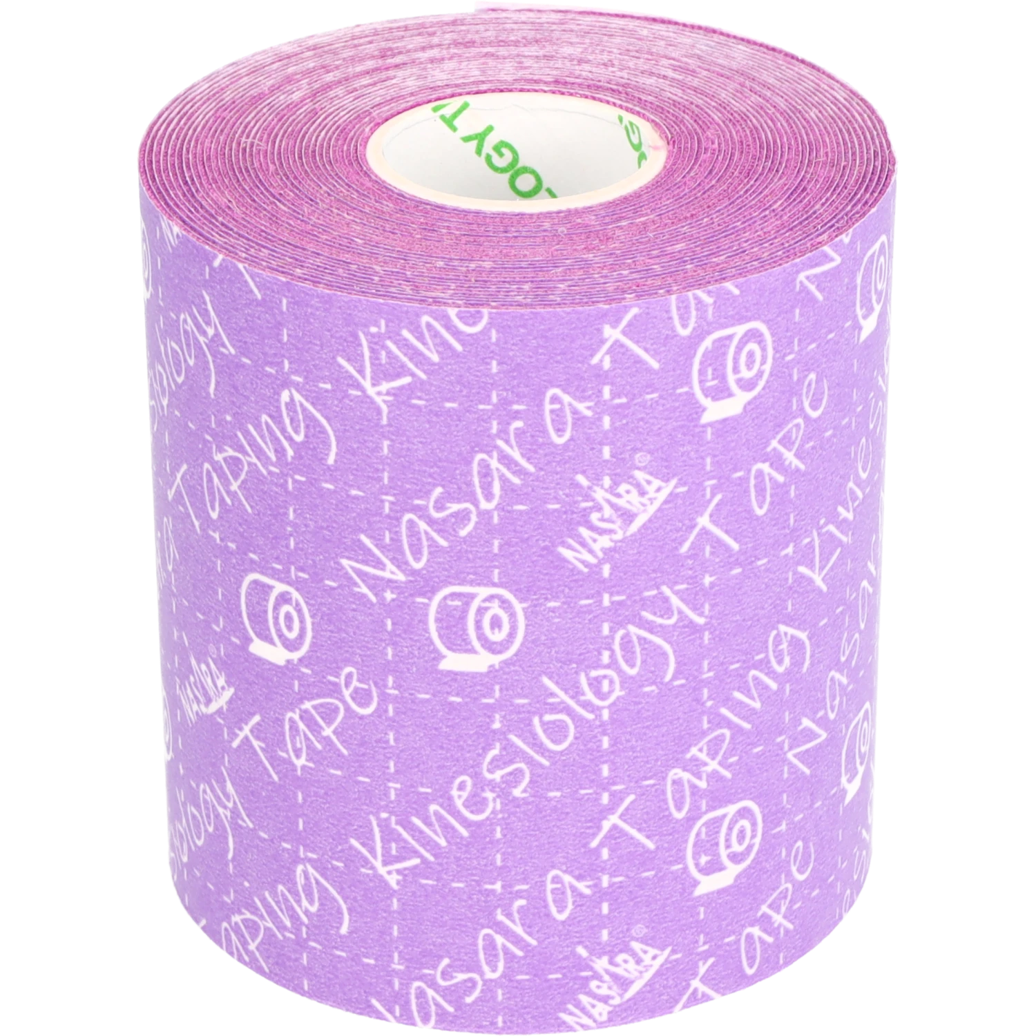 Nasara Kinesiologie Tape 7,5cm Lila Einzelrolle Rückansicht