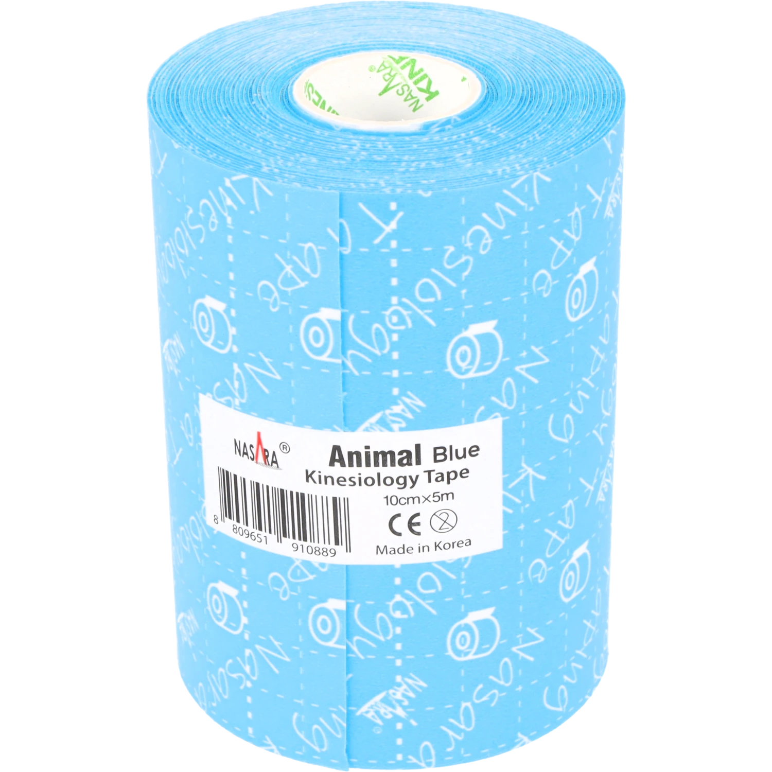 Nasara Kinesiologie Tape Animal Tape Türkis Rolle zusammen frontal