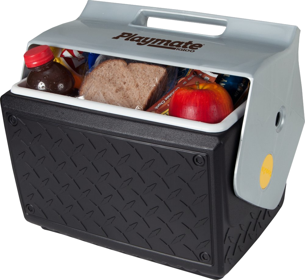 Igloo Playmate The Boss 13,2 Liter geöffnete Kühlbox mit Lebensmitteln und Getränken