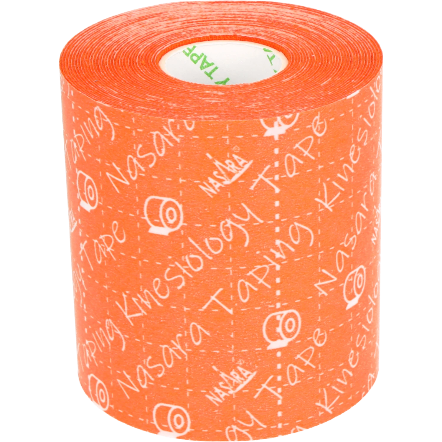 Nasara Kinesiologie Tape 7,5cm Orange EInzelrolle Rückansicht