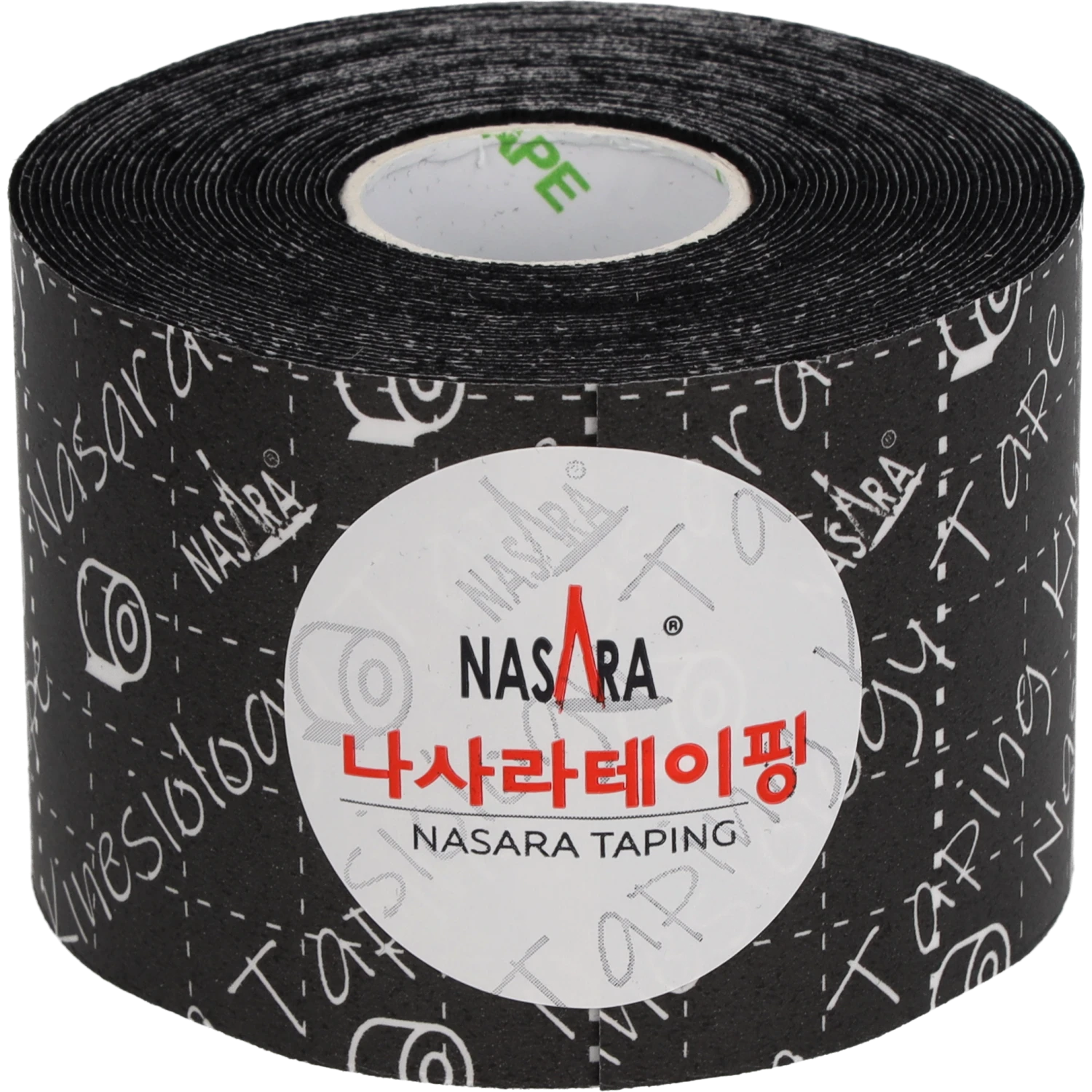 Nasara Kinesiologie Tape 5cm Schwarz Einzelrolle Heroshot